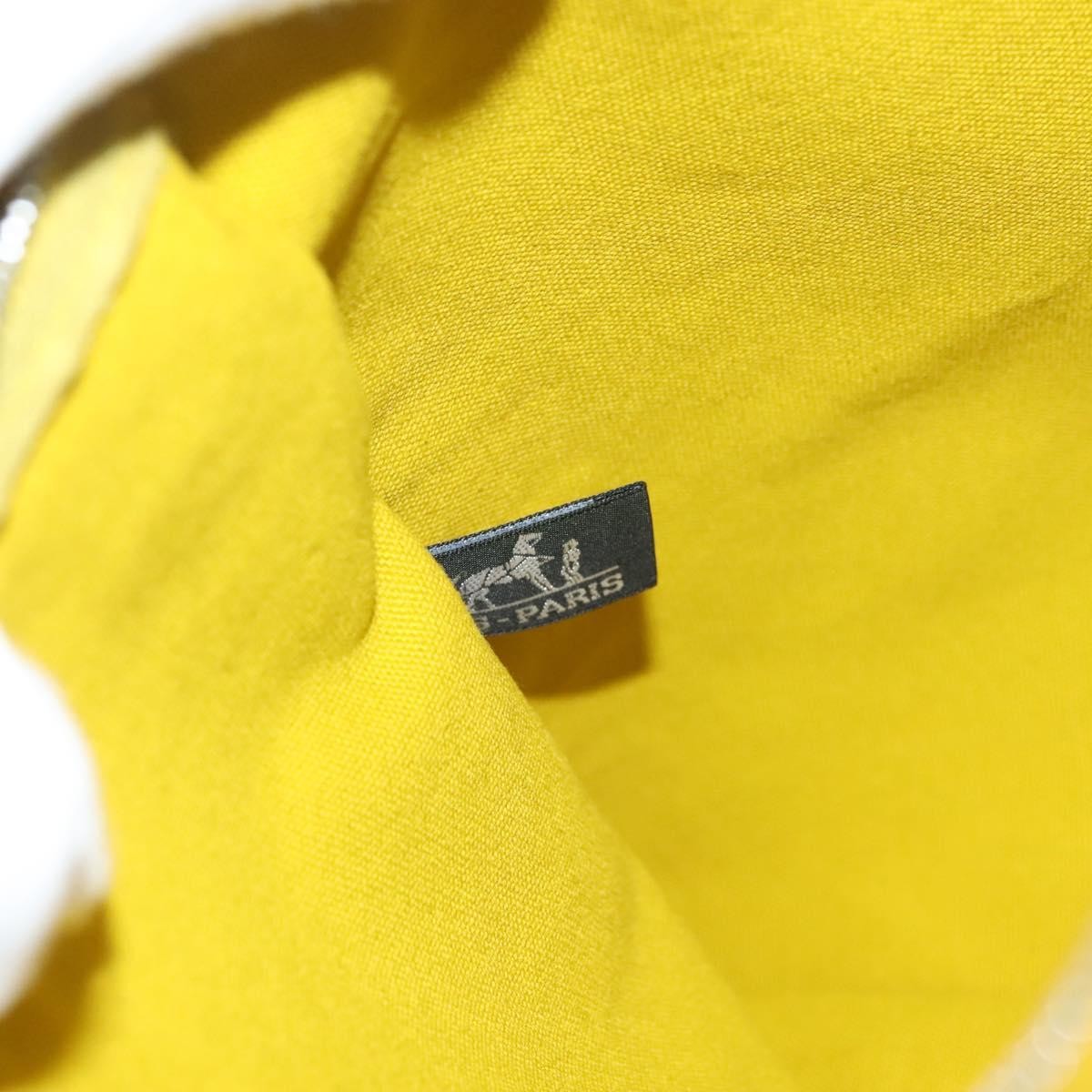 Hermes Bora Bora Pouch Toile, YELLOW, CANVAS, Clutche & pouche