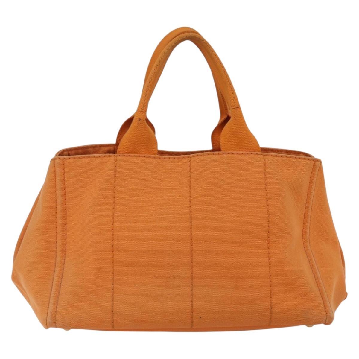 Prada Canapa Tote Canvas, ORANGE, CANVAS, Tote bag