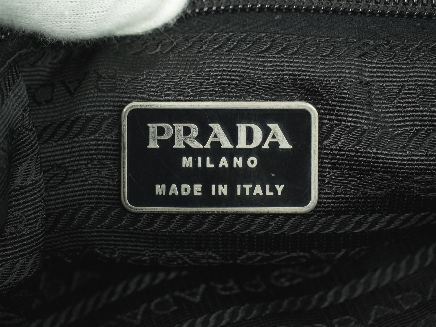 Prada Vintage Tote Tessuto, BLACK, NYLON, Tote bag