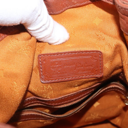 MCM Visetos Shoulder bag Canvas and Leather, BROWN, CANVAS, Shoulder bag