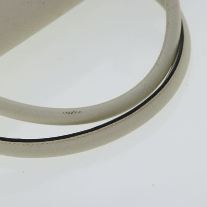 Salvatore Ferragamo Gancini handbag Leather, WHITE, LEATHER, Shoulder bag