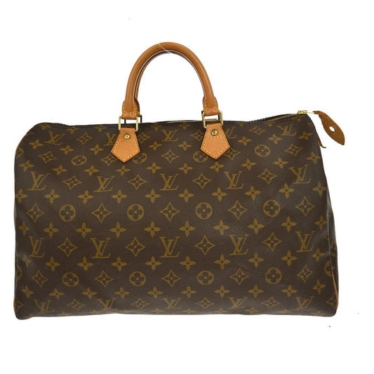 Louis Vuitton Speedy Handbag Monogram Canvas, BROWN, CANVAS, Handbag
