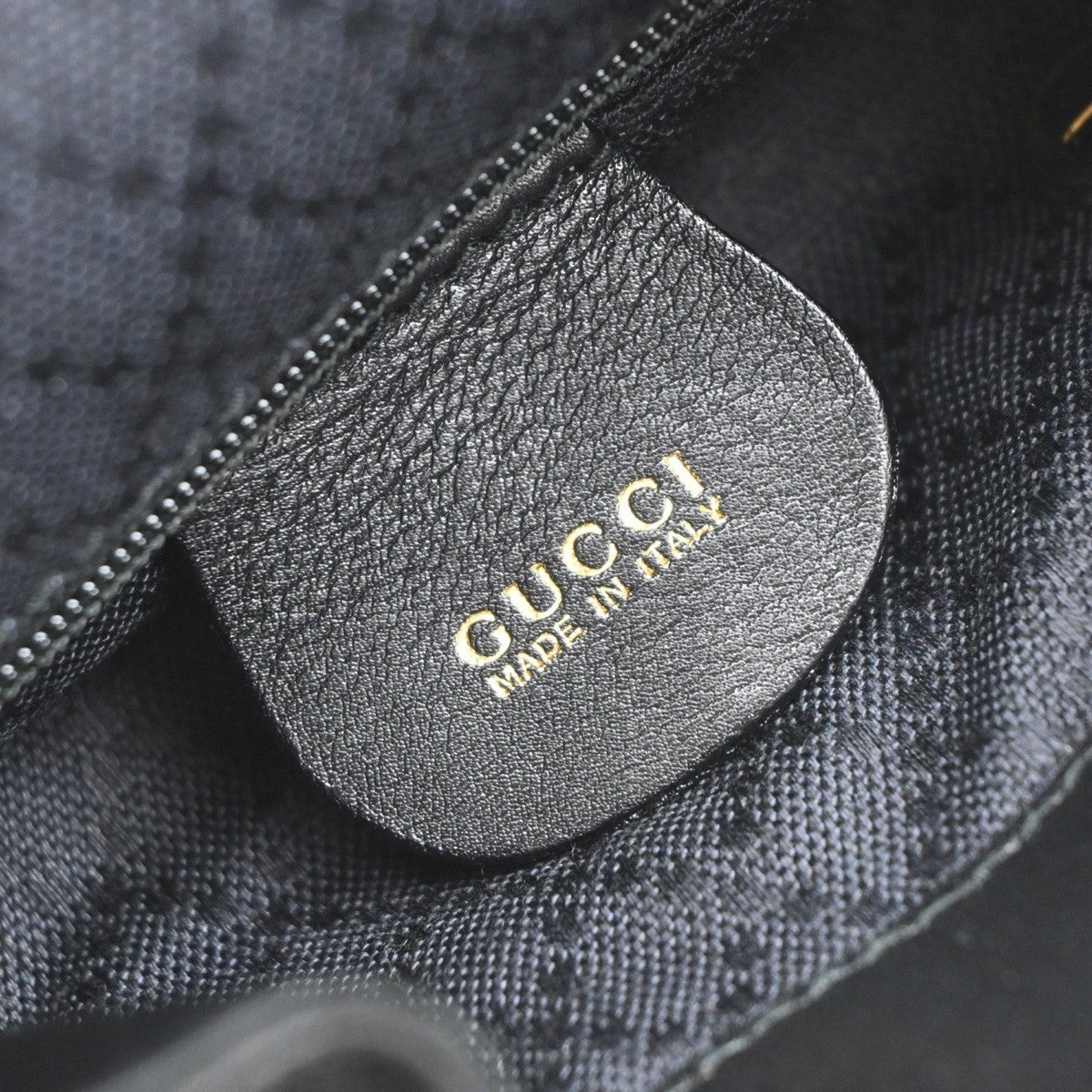 Gucci Vintage Bamboo Backpack Leather, BLACK, LEATHER, Backpack