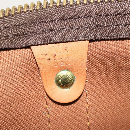 Louis Vuitton Keepall Bag Monogram Canvas, BROWN, CANVAS, Travel bag