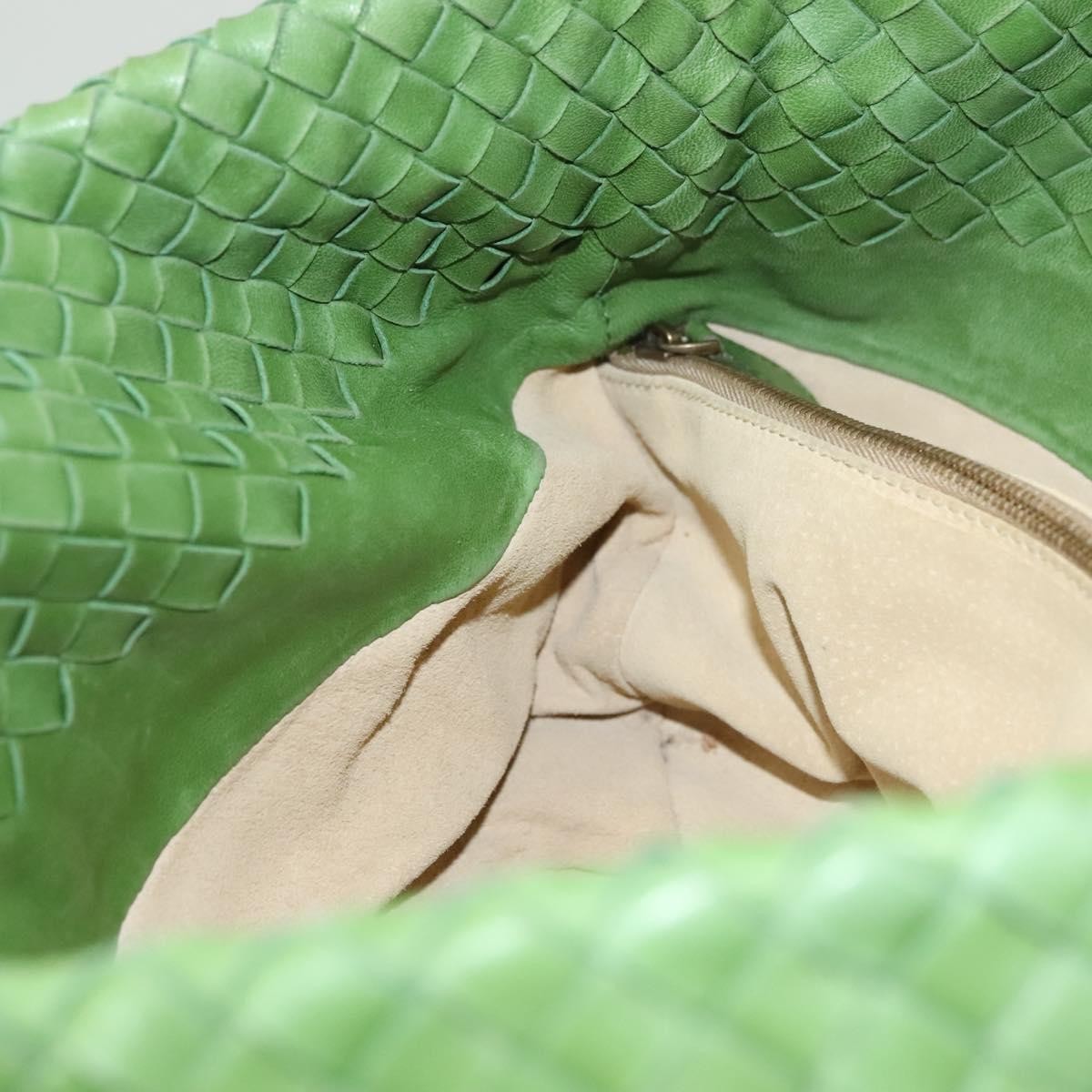 Bottega Veneta Intrecciato Leather, GREEN, LEATHER, Handbag