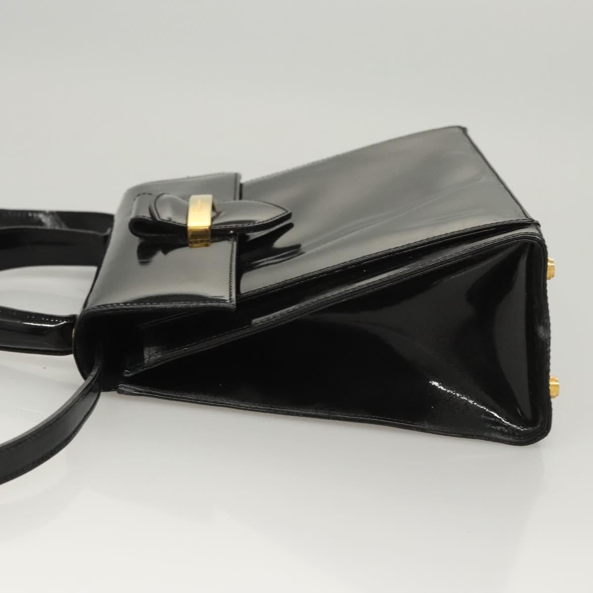 Salvatore Ferragamo Vintage Handbag Patent leather, BLACK, LEATHER, Handbag