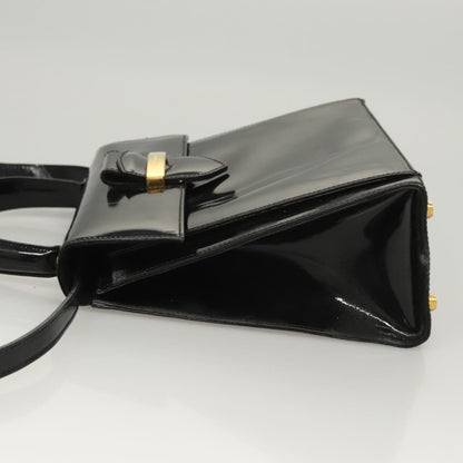 Salvatore Ferragamo Vintage Handbag Patent leather, BLACK, LEATHER, Handbag