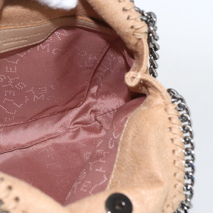 Stella McCartney Falabella Fold Over Crossbody Bag Shaggy Deer, BEIGE, POLYESTER, Shoulder bag