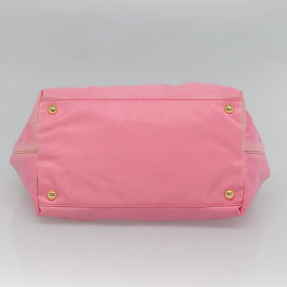 Prada Bow Tote Tessuto with Leather, PINK, NYLON, Tote bag
