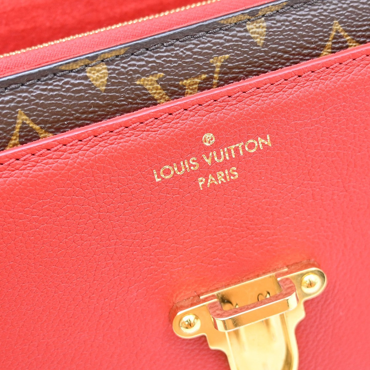 Louis Vuitton Victoire Handbag Monogram Canvas and Leather, Brown, Canvas, Shoulder Bag