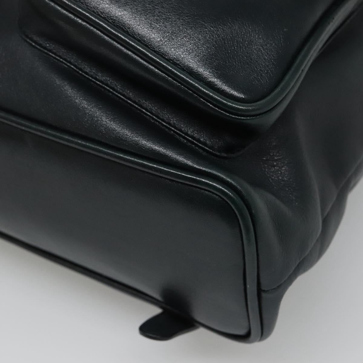 Gucci Vintage Bamboo Backpack Leather, BLACK, LEATHER, Backpack