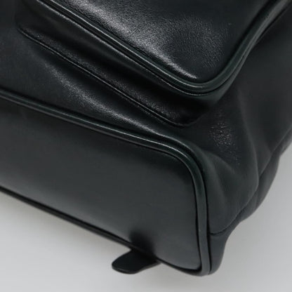 Gucci Vintage Bamboo Backpack Leather, BLACK, LEATHER, Backpack