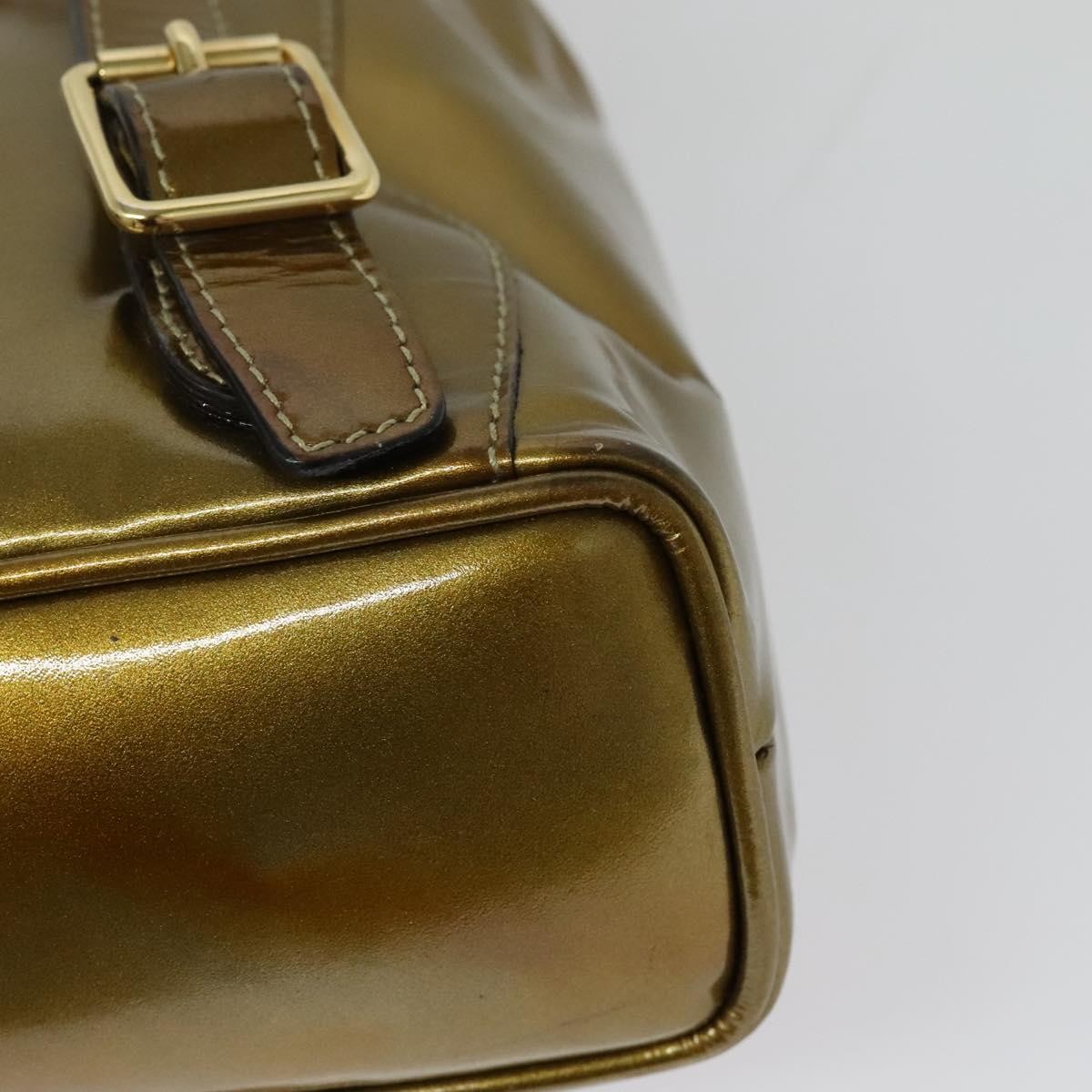 Gucci Vintage Bamboo Backpack Patent, GOLD, PATENT_LEATHER, Backpack