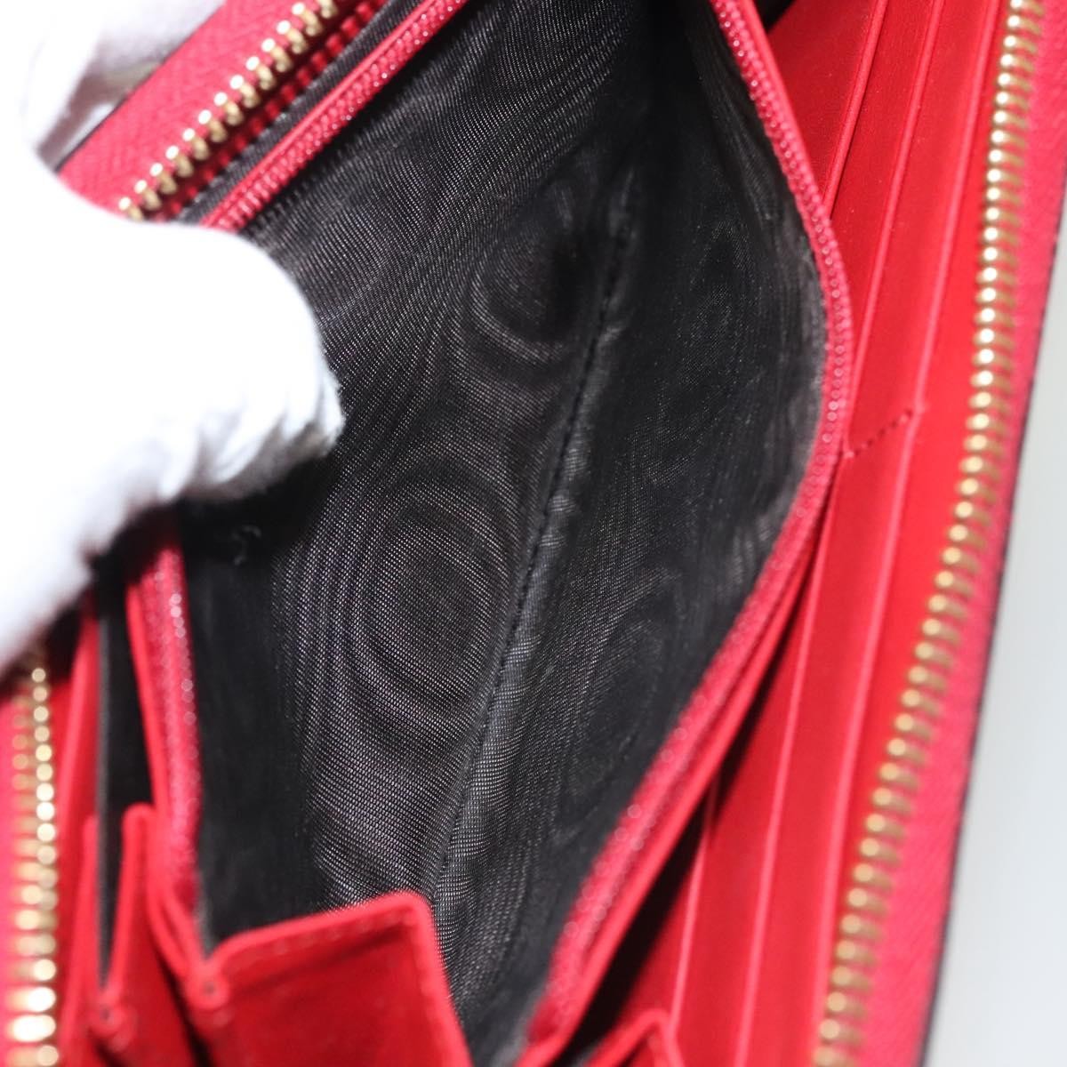 Gucci Bamboo Tassel Zip Organizer Wallet Leather, RED, LEATHER, Wallets