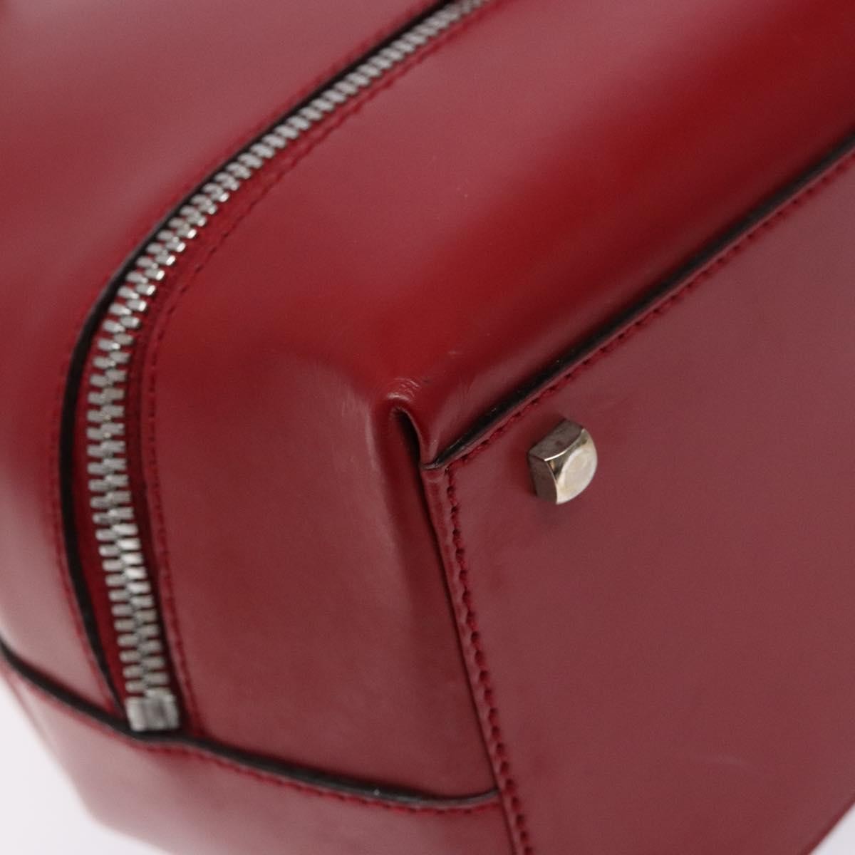 Salvatore Ferragamo Gancini handbag Leather, RED, LEATHER, Handbag