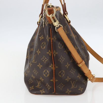 Louis Vuitton Palermo Handbag Monogram Canvas, BROWN, CANVAS, Tote bag