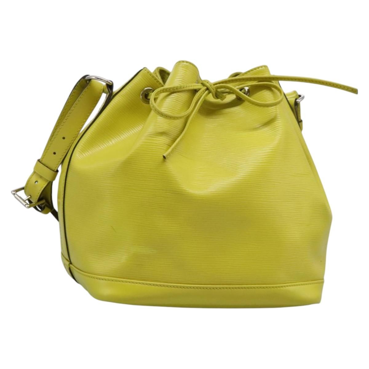 Louis Vuitton Petit Noe Handbag Epi Leather, Green, Leather, Shoulder Bag