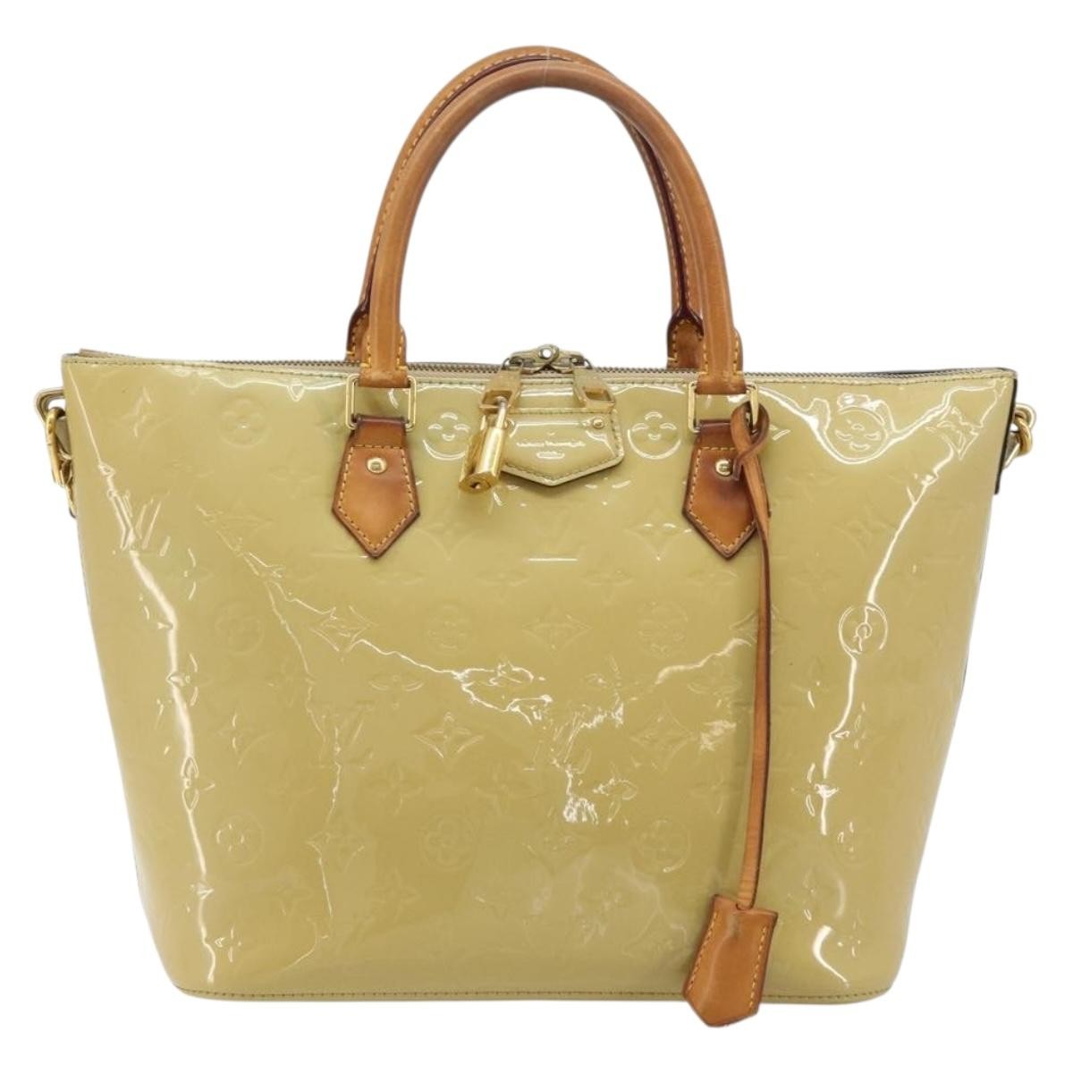 Louis Vuitton Montebello Handbag Monogram Vernis, Beige, Patent Leather, Handbag