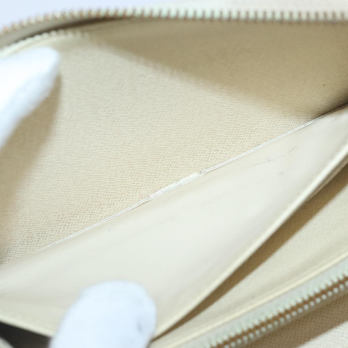 Louis Vuitton Zippy Organizer Damier, WHITE, CANVAS, Wallets