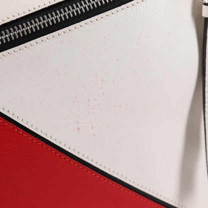 Loewe Puzzle Bag Leather, WHITE, LEATHER, Handbag