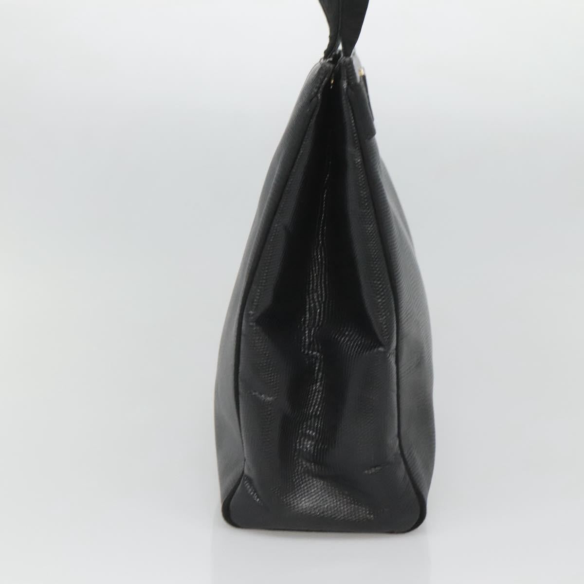 Salvatore Ferragamo Vintage Vara Bow Tote Lizard Embossed Leather, BLACK, LEATHER, Tote bag