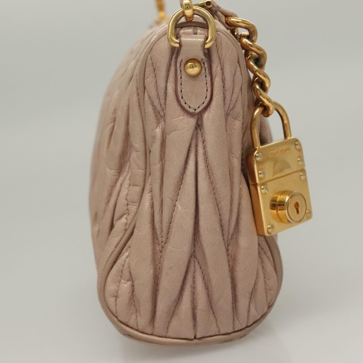 Miu Miu Zip Crossbody Bag Matelasse Leather, PINK, LEATHER, Shoulder bag