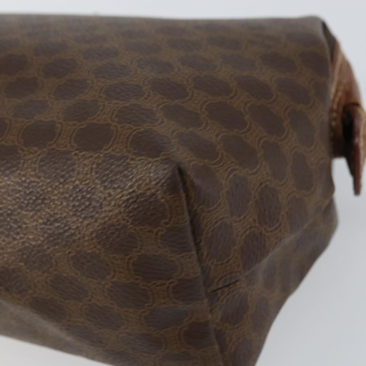 Celine Macadam Pochette Canvas and Leather, BROWN, CANVAS, Clutche & pouche