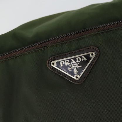 Prada Vintage Shoulder Bag Nylon and Leather, GREEN, NYLON, Shoulder bag
