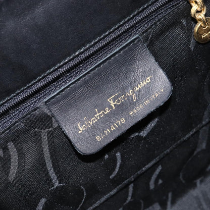 Salvatore Ferragamo Convertible Vara Bow Tote Leather, BLACK, LEATHER, Handbag