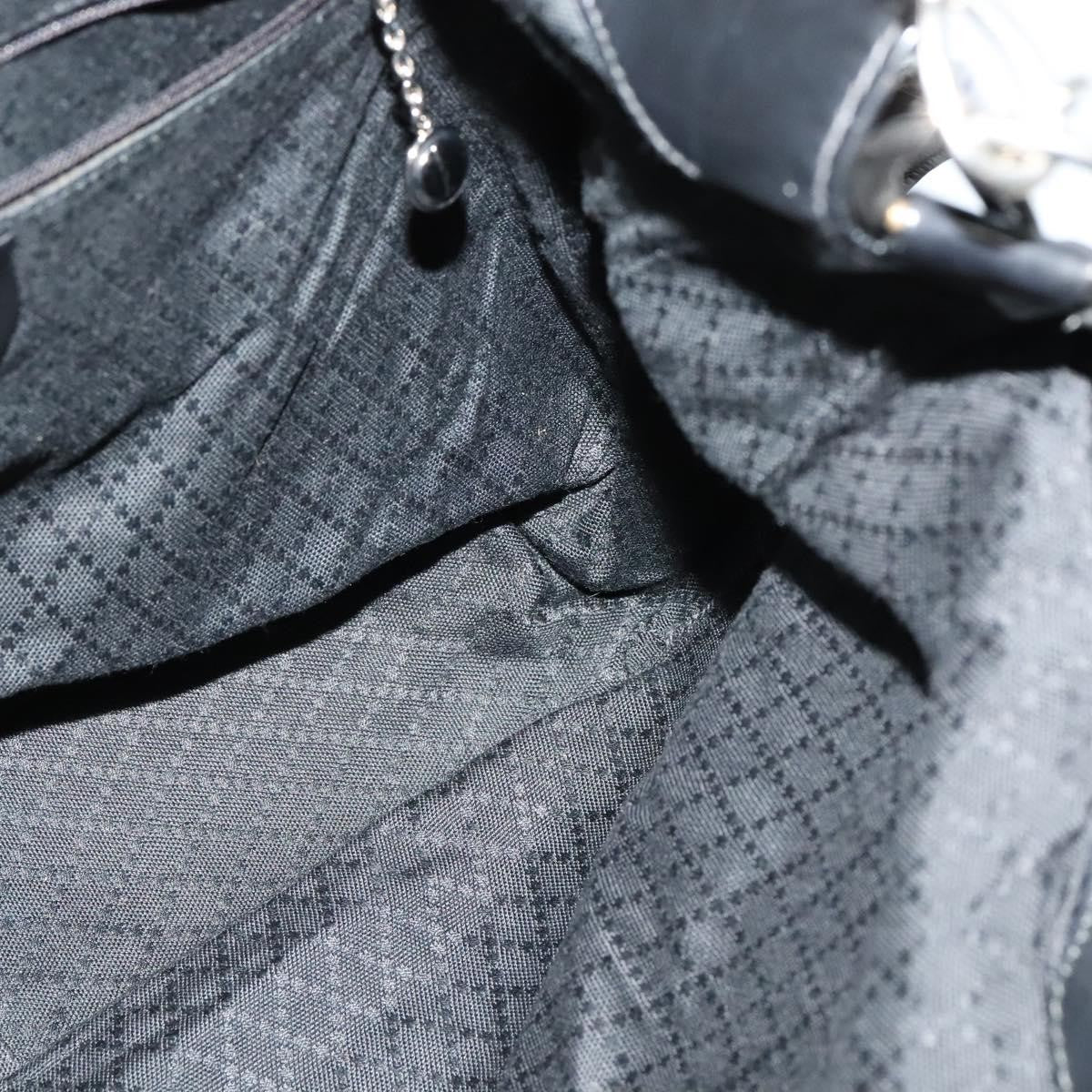 Gucci Vintage Bamboo Shoulder Bag Nylon, BLACK, NYLON, Shoulder bag