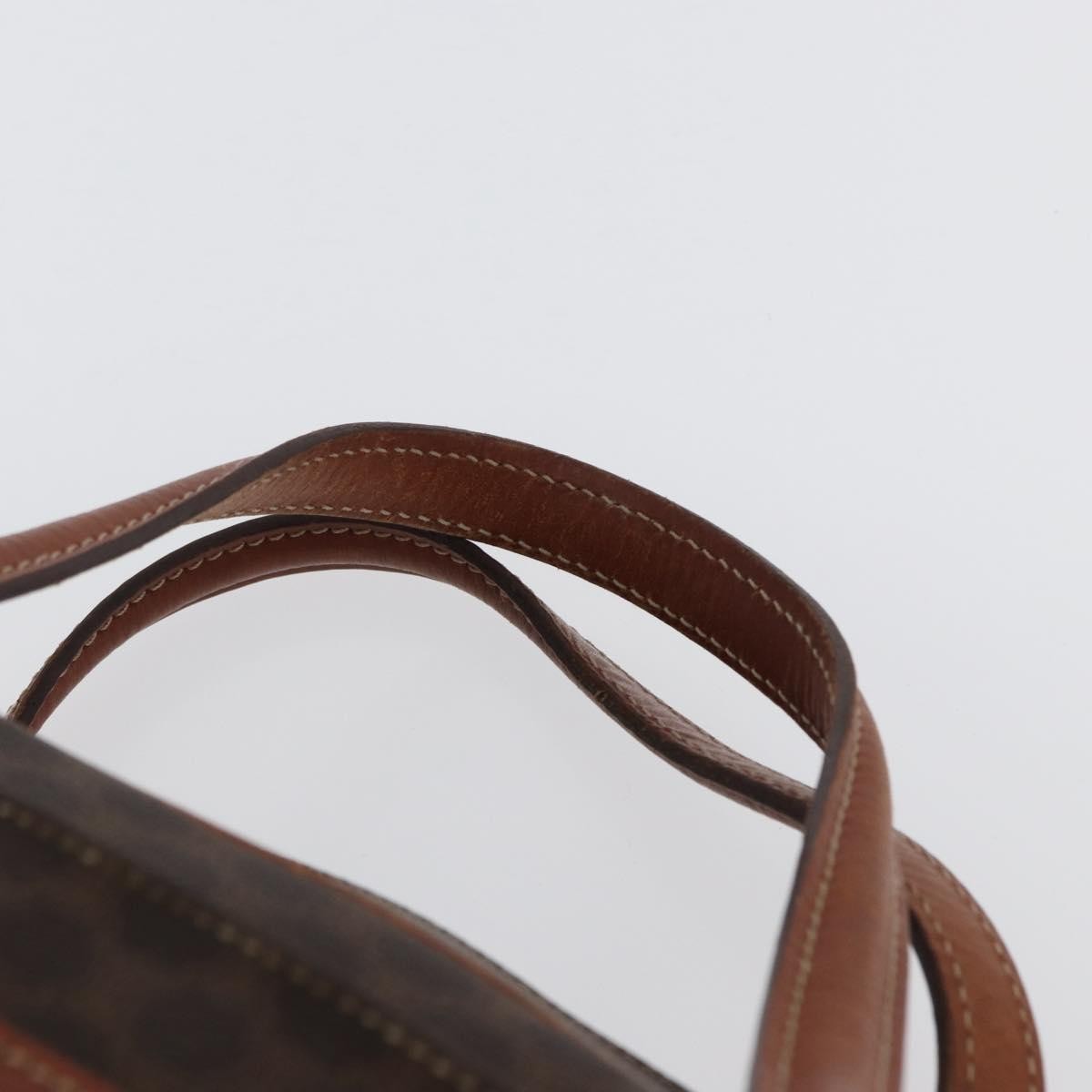 Celine Vintage Macadam Handbag Canvas and Leather, BROWN, CANVAS, Handbag