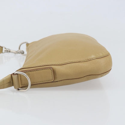 Celine Vintage Shoulder Bag Leather, BEIGE, LEATHER, Shoulder bag