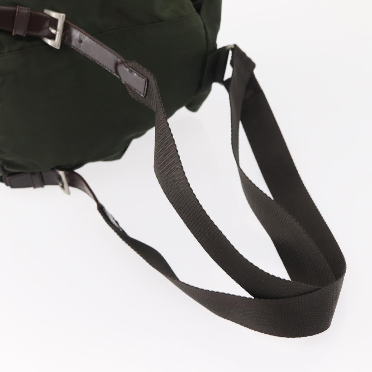 Prada Front Pocket Backpack Tessuto, Khaki, Nylon, Backpack