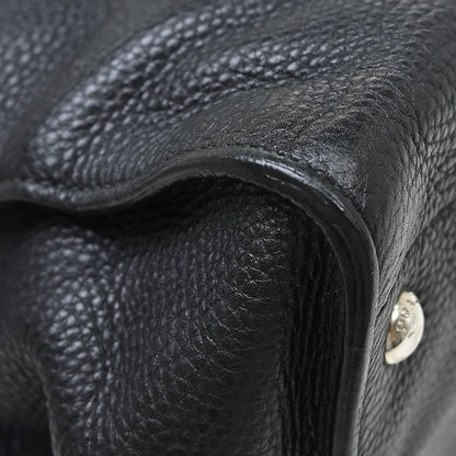 Prada Vitello Daino Convertible Tote Vitello Daino, Black, Leather, Handbag