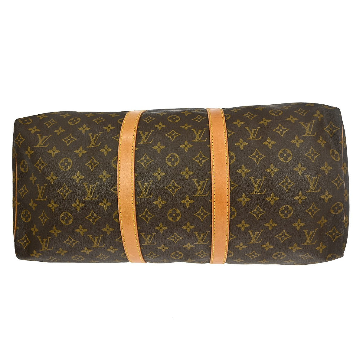 Louis Vuitton Keepall Bag Monogram Canvas, BROWN, CANVAS, Travel bag