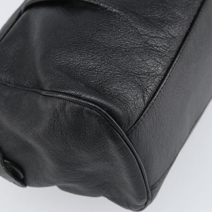 Salvatore Ferragamo Gancini handbag Leather, Black, Leather, Handbag