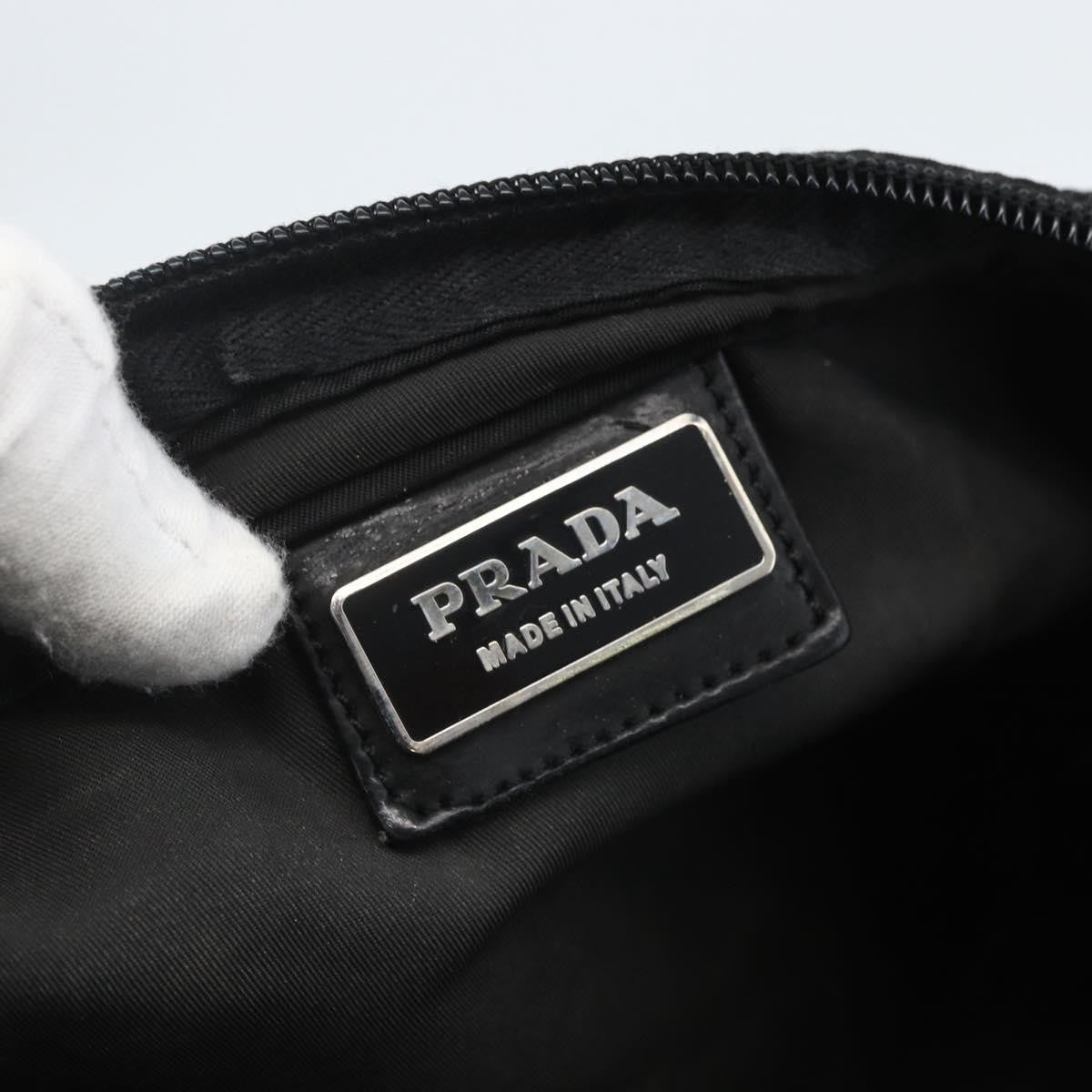 Prada Flat Messenger Bag Tessuto, BLACK, NYLON, Shoulder bag