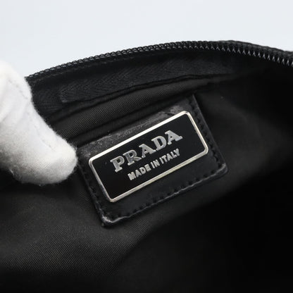 Prada Flat Messenger Bag Tessuto, BLACK, NYLON, Shoulder bag