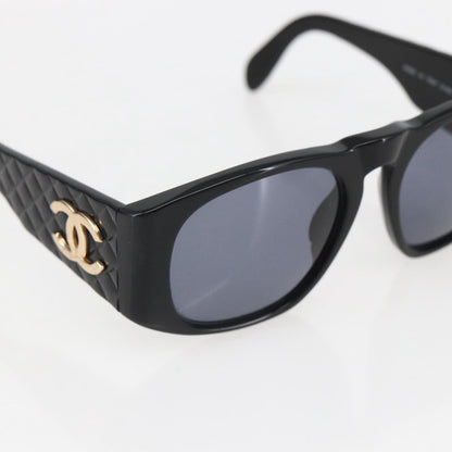 Chanel CC Logo Matelasse Sunglasses Eye Wear Plastic, Black, Plastic, Sunglasses
