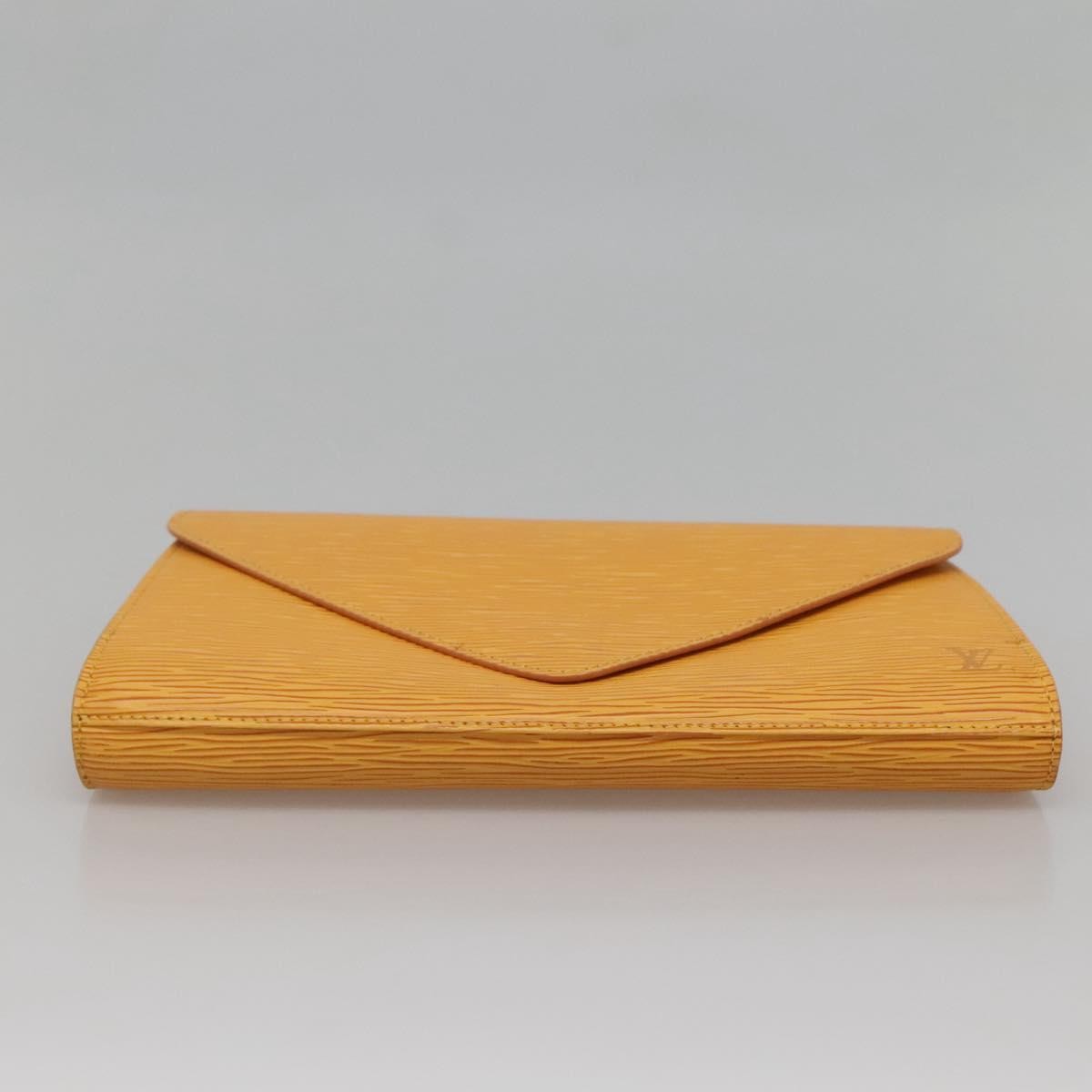 Louis Vuitton Art Deco Clutch Epi Leather, YELLOW, LEATHER, Clutche & pouche