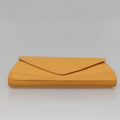 Louis Vuitton Art Deco Clutch Epi Leather, YELLOW, LEATHER, Clutche & pouche