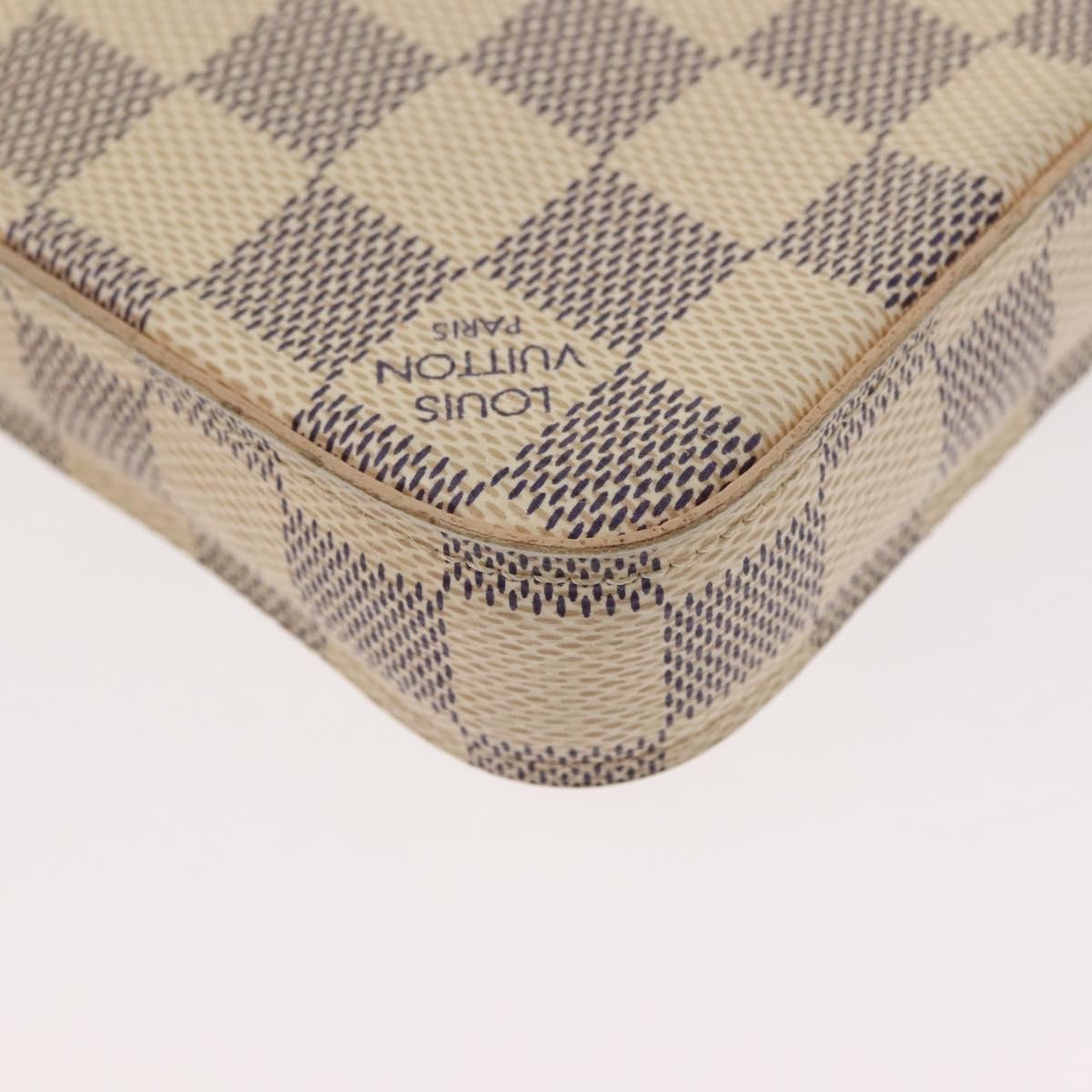 Louis Vuitton Felicie Pochette Damier, WHITE, CANVAS, Clutche & pouche