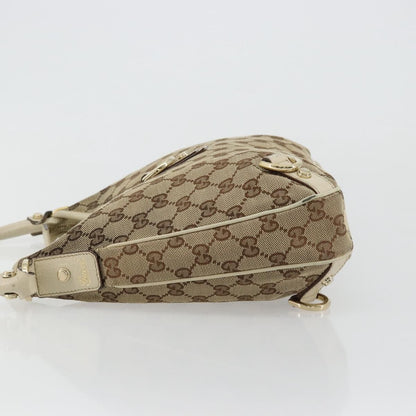 Gucci Abbey Shoulder Bag GG Canvas, Beige, Canvas, Shoulder Bag