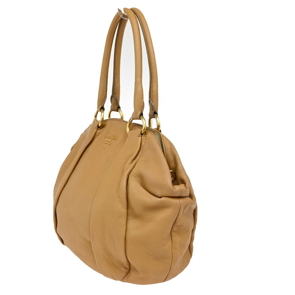 Prada Tote Vitello Daino Vitello Daino, Beige, Leather, Shoulder Bag