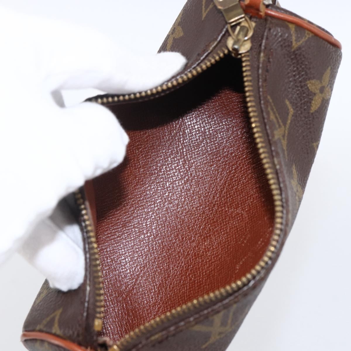 Louis Vuitton Papillon Pochette Monogram Canvas, BROWN, CANVAS, Clutche & pouche