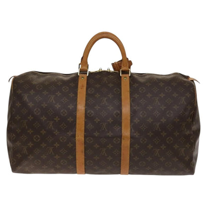 Louis Vuitton Keepall Bag Monogram Canvas, BROWN, CANVAS, Travel bag
