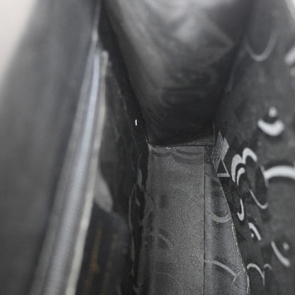 Salvatore Ferragamo Gancini Convertible Top Handle Bag Suede, BLACK, LEATHER, Handbag