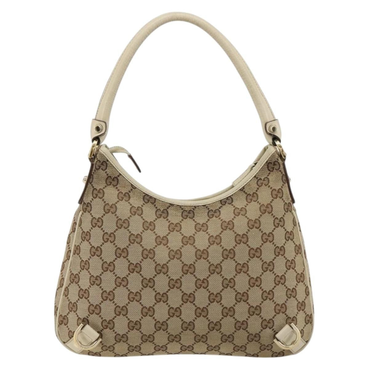 Gucci Abbey Shoulder Bag GG Canvas, Beige, Canvas, Shoulder Bag
