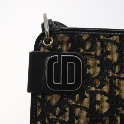 Christian Dior Vintage Trotter Shoulder Bag Canvas, NAVY, CANVAS, Shoulder bag