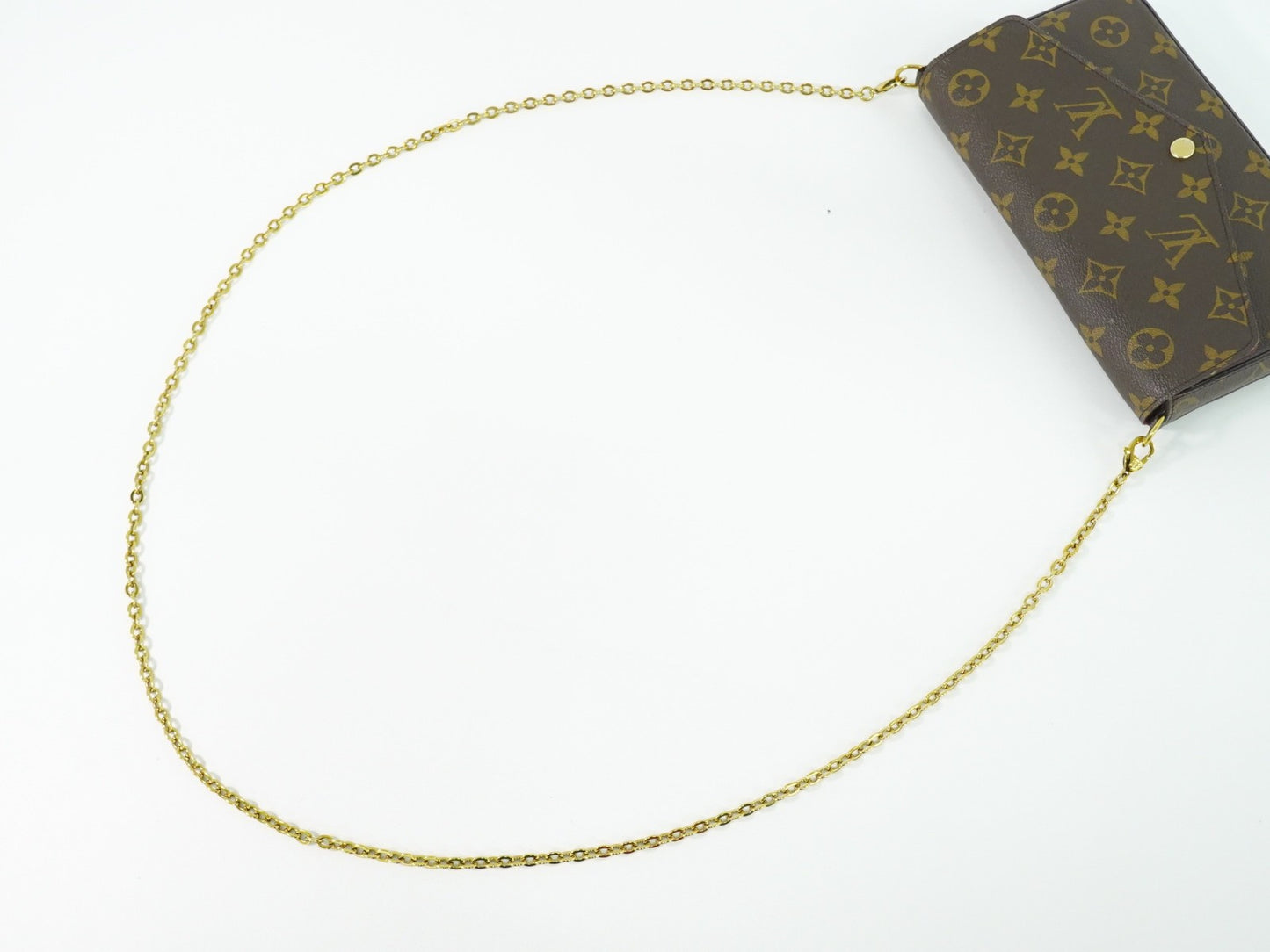 Louis Vuitton Felicie Pochette Monogram Canvas, BROWN, CANVAS, Clutche & pouche